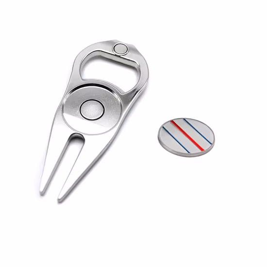 Customized Golf Divot Tool with Magnet Ball Marker Custom Logo Blank Magnetic Golf Ball Marker